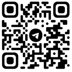 QR code para entrar no canal do Telegram